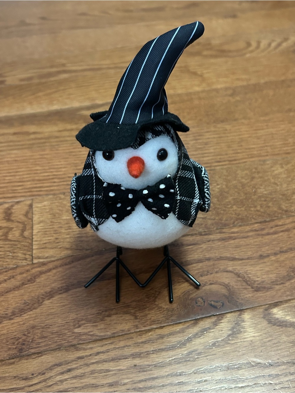Way To Celebrate Spooky Chic Black & White Halloween Bird Figurine